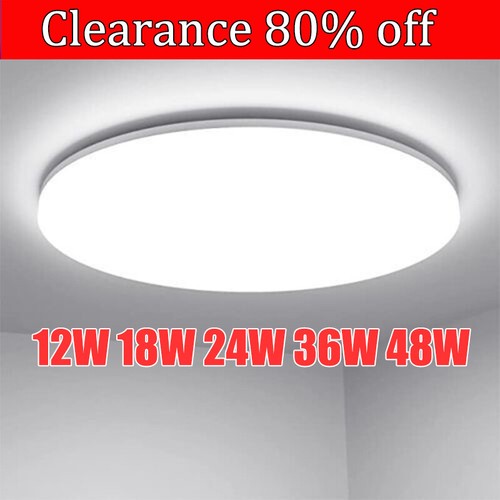 Round ceiling light panel - light, down