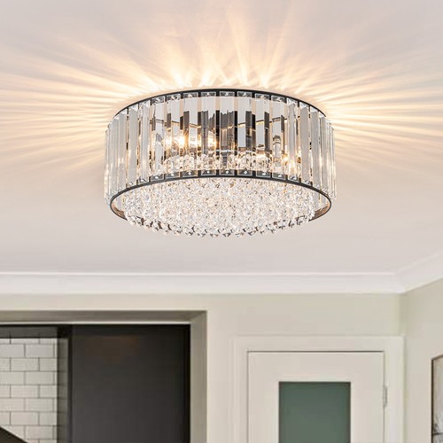 Modern crystal round light - round, 3-light
