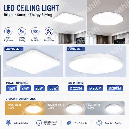 Led ceiling light panel down - ceiling,