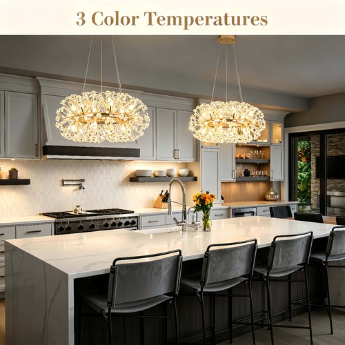 Sputnik crystal chandelier - sputnik, led