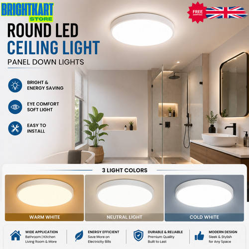 Round led ceiling light - ceiling, panel